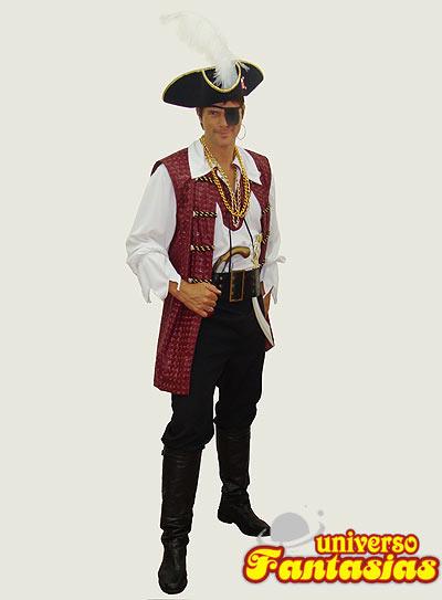 Fantasia Masculina Jack Sparrow Luxo Piratas do Caribe Festa
